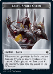 Spider // Lolth, Spider Queen Emblem Double-Sided Token [Dungeons & Dragons: Adventures in the Forgotten Realms Tokens] | Exor Games Summserside