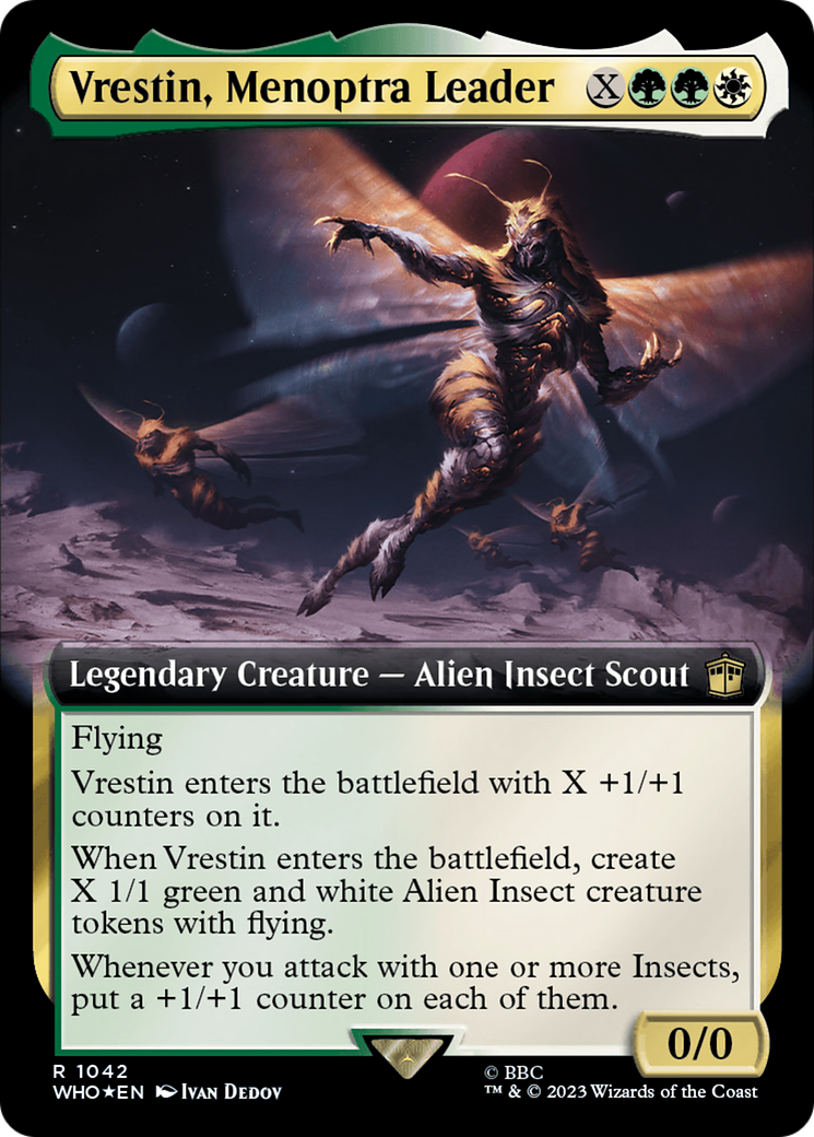 Vrestin, Menoptra Leader (Extended Art) (Surge Foil) [Doctor Who] | Exor Games Summserside