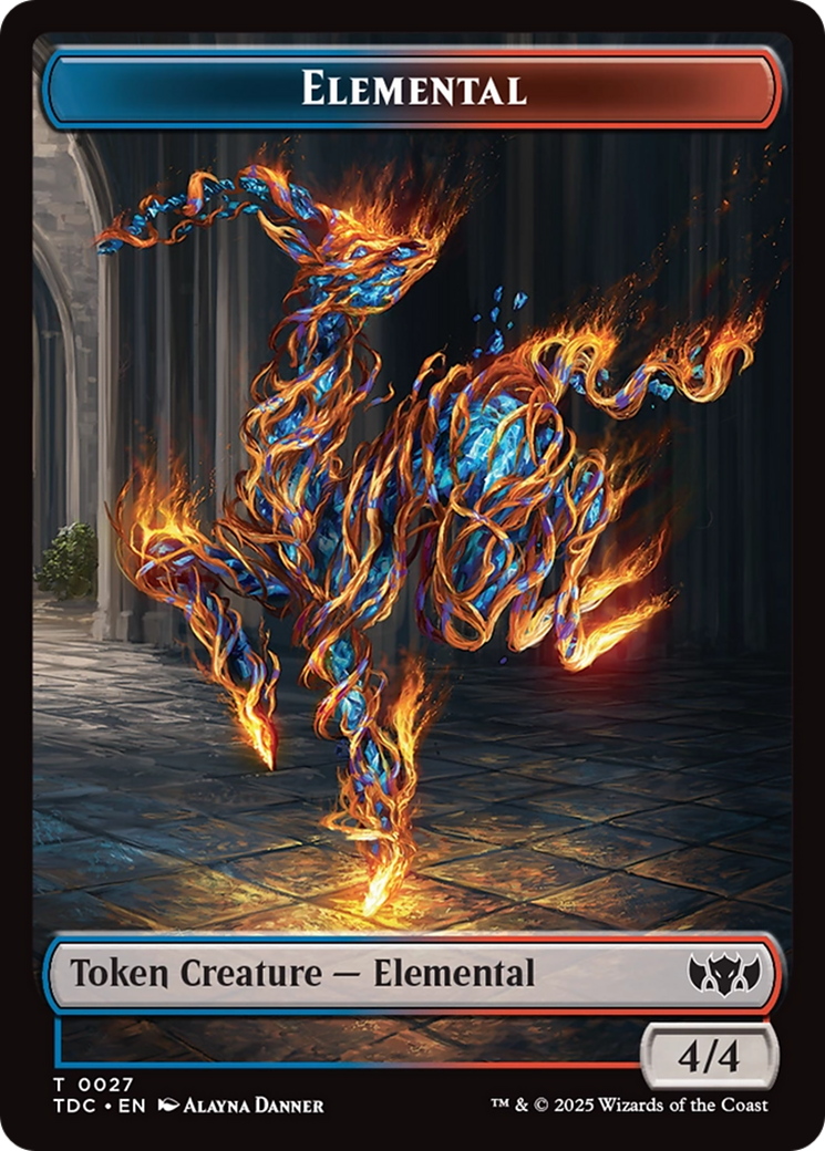 Elemental (0027) // Monk Double-Sided Token [Tarkir: Dragonstorm Commander Tokens] | Exor Games Summserside