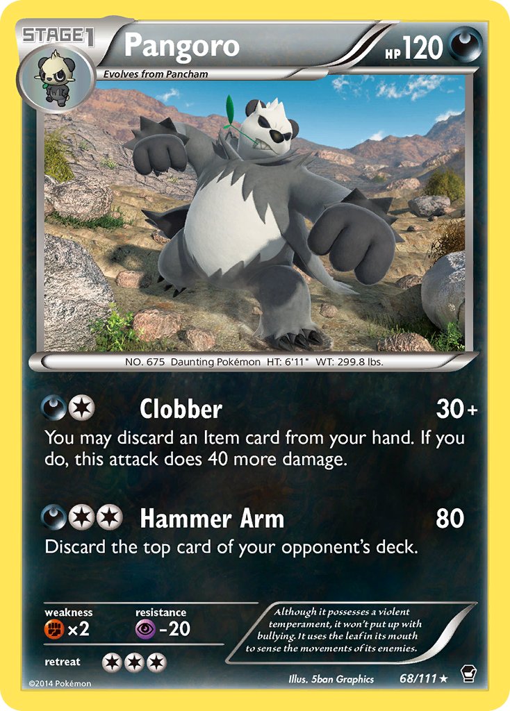 Pangoro (68/111) (Theme Deck Exclusive) [XY: Furious Fists] | Exor Games Summserside