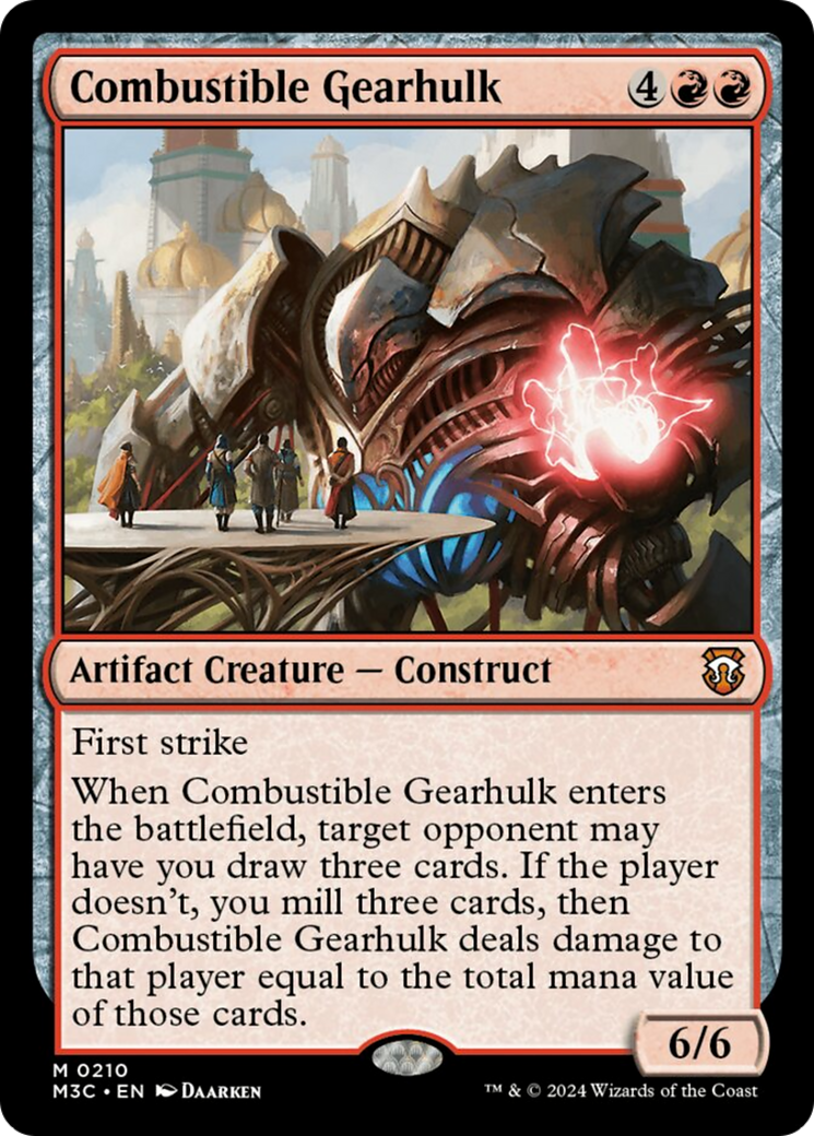 Combustible Gearhulk (Ripple Foil) [Modern Horizons 3 Commander] | Exor Games Summserside