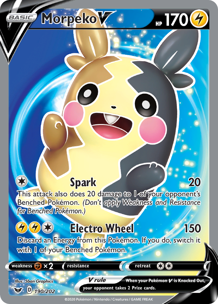 Morpeko V (190/202) [Sword & Shield: Base Set] | Exor Games Summserside