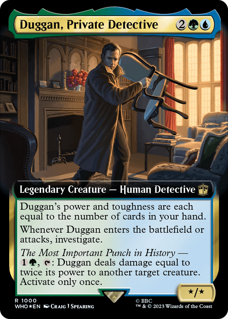 Duggan, Private Detective (Extended Art) (Surge Foil) [Doctor Who] | Exor Games Summserside