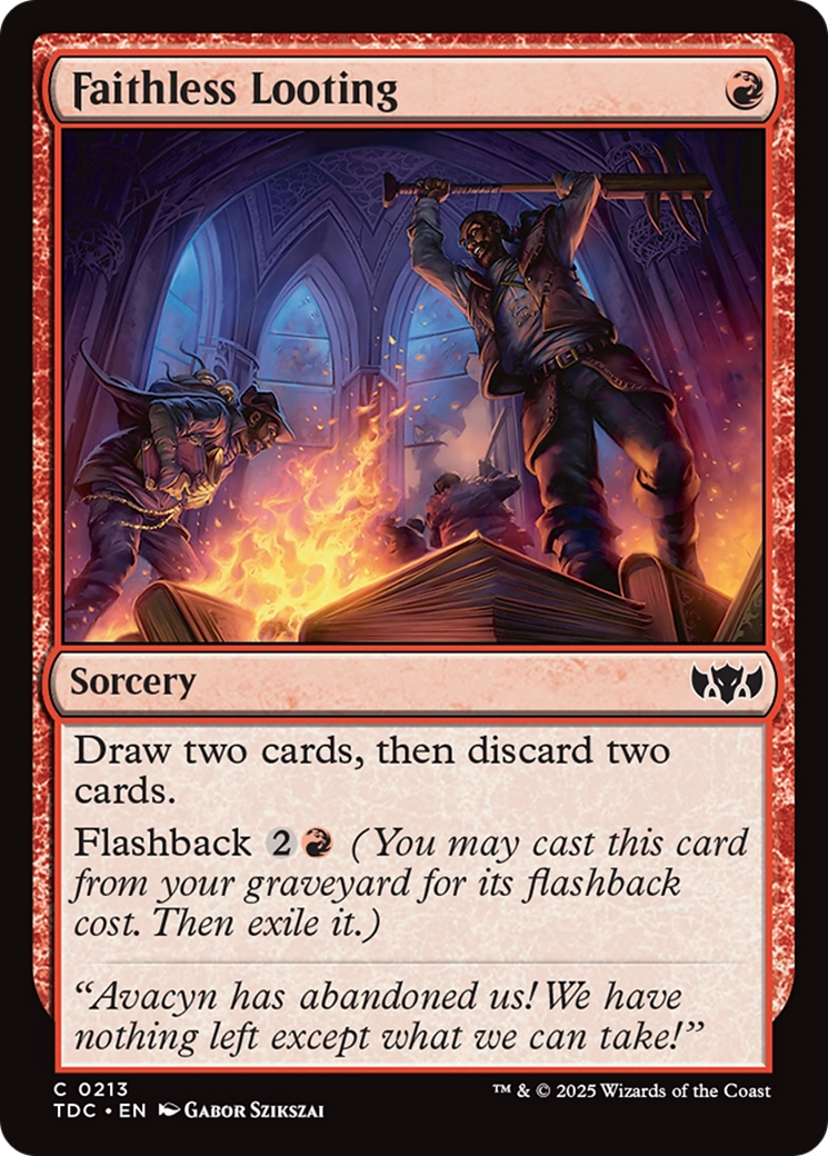 Faithless Looting [Tarkir: Dragonstorm Commander] | Exor Games Summserside