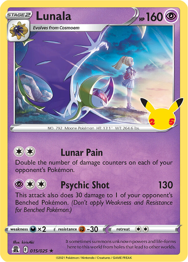 Lunala (015/025) [Celebrations: 25th Anniversary] | Exor Games Summserside