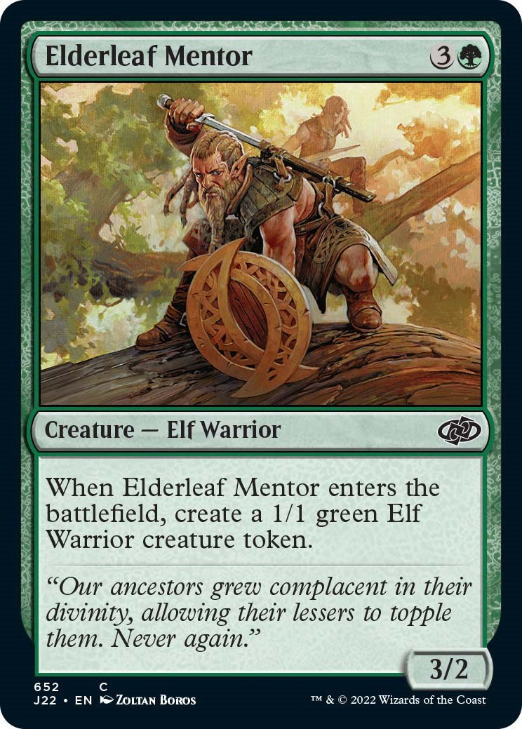 Elderleaf Mentor [Jumpstart 2022] | Exor Games Summserside