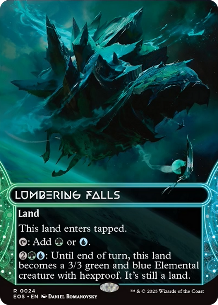 Lumbering Falls (0024) (Borderless) [Edge of Eternities: Stellar Sights] | Exor Games Summserside