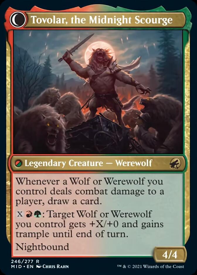 Tovolar, Dire Overlord // Tovolar, the Midnight Scourge [Innistrad: Midnight Hunt] | Exor Games Summserside