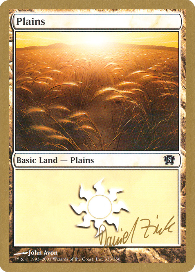 Plains (dz333) (Daniel Zink) [World Championship Decks 2003] | Exor Games Summserside