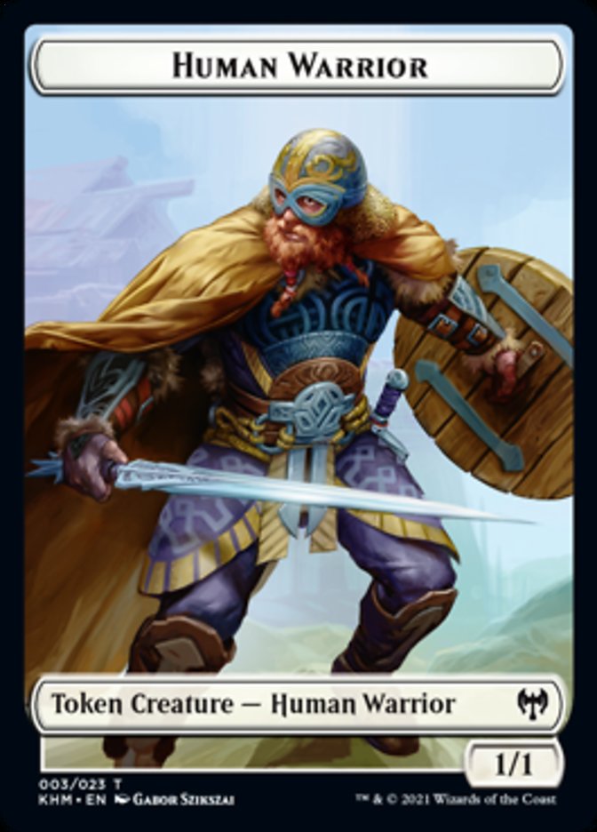 Human Warrior Token [Kaldheim Tokens] | Exor Games Summserside