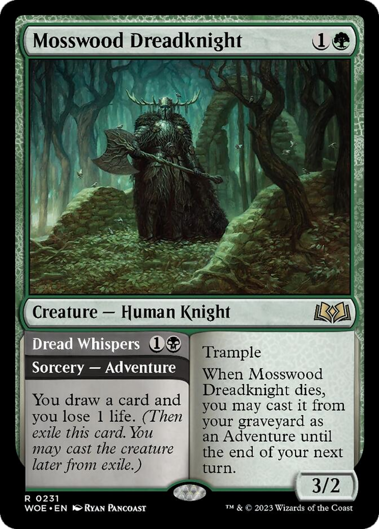 Mosswood Dreadknight // Dread Whispers [Wilds of Eldraine] | Exor Games Summserside