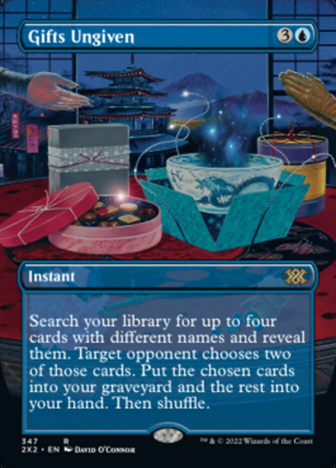 Gifts Ungiven (Borderless Alternate Art) [Double Masters 2022] | Exor Games Summserside