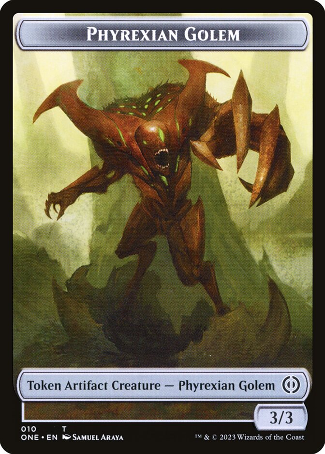 Phyrexian Goblin // Phyrexian Golem Double-Sided Token [Phyrexia: All Will Be One Tokens] | Exor Games Summserside