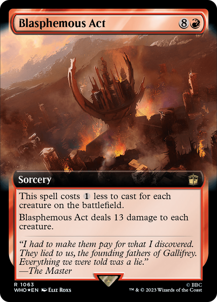 Blasphemous Act (Extended Art) (Surge Foil) [Doctor Who] | Exor Games Summserside