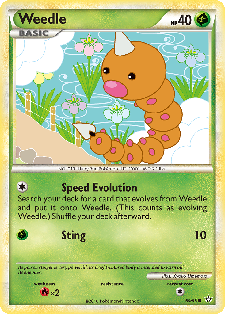 Weedle (69/95) [HeartGold & SoulSilver: Unleashed] | Exor Games Summserside