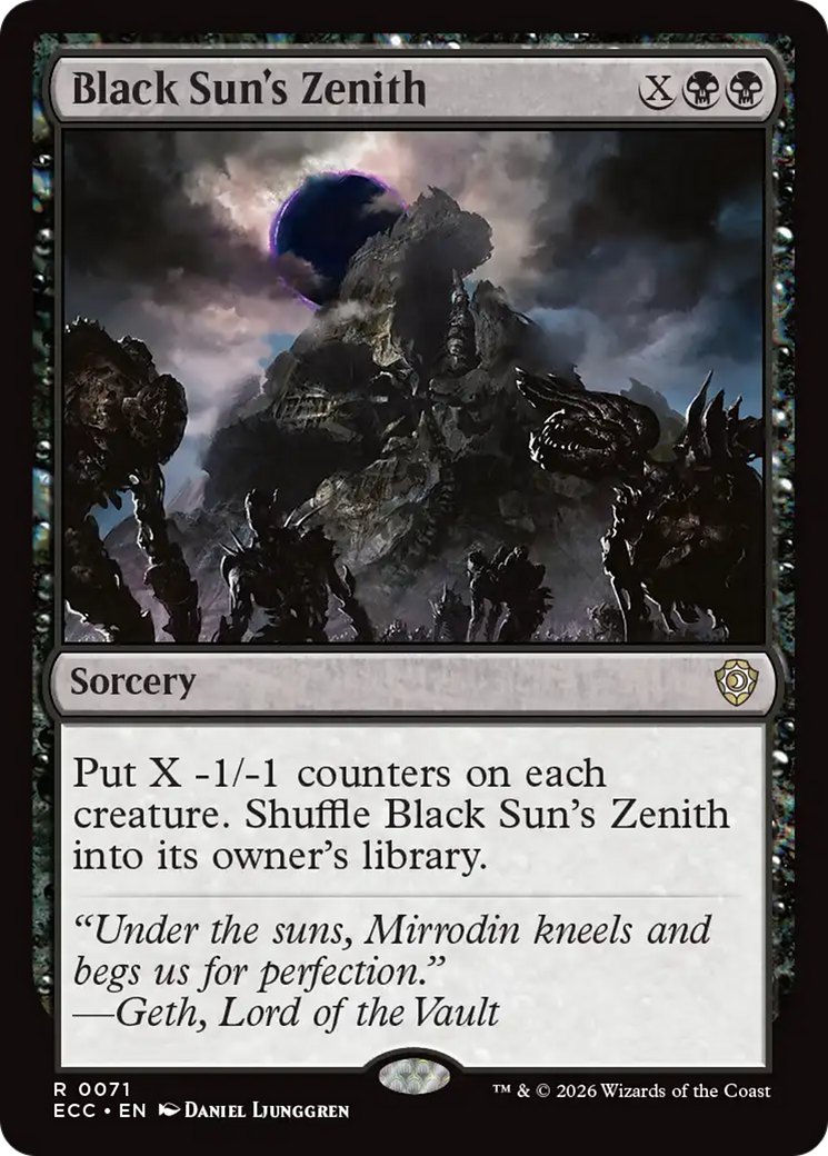 Black Sun's Zenith [Lorwyn Eclipsed Commander] | Exor Games Summserside