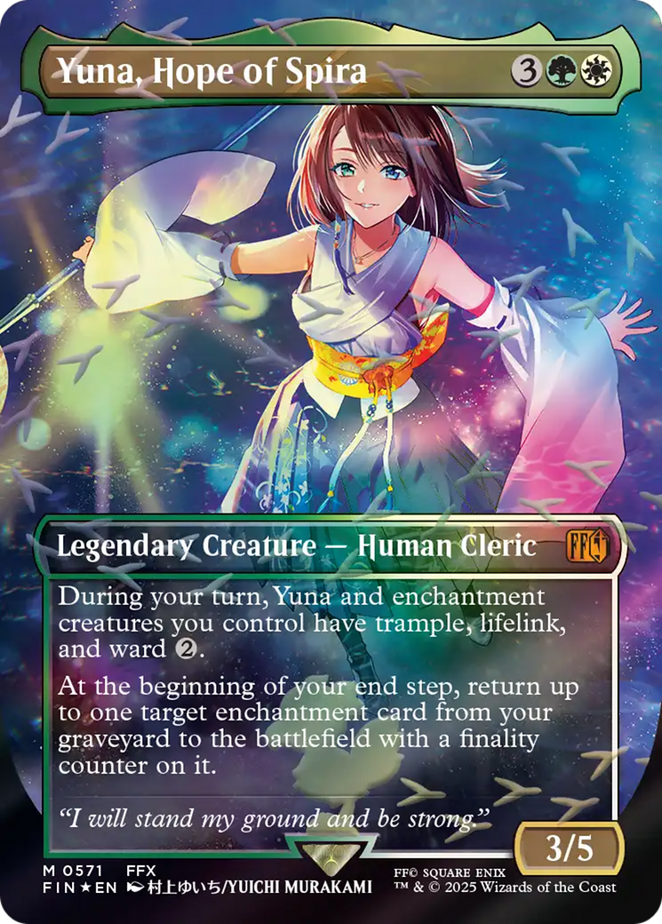 Yuna, Hope of Spira (Borderless) (Chocobo Track Foil) [FINAL FANTASY] | Exor Games Summserside