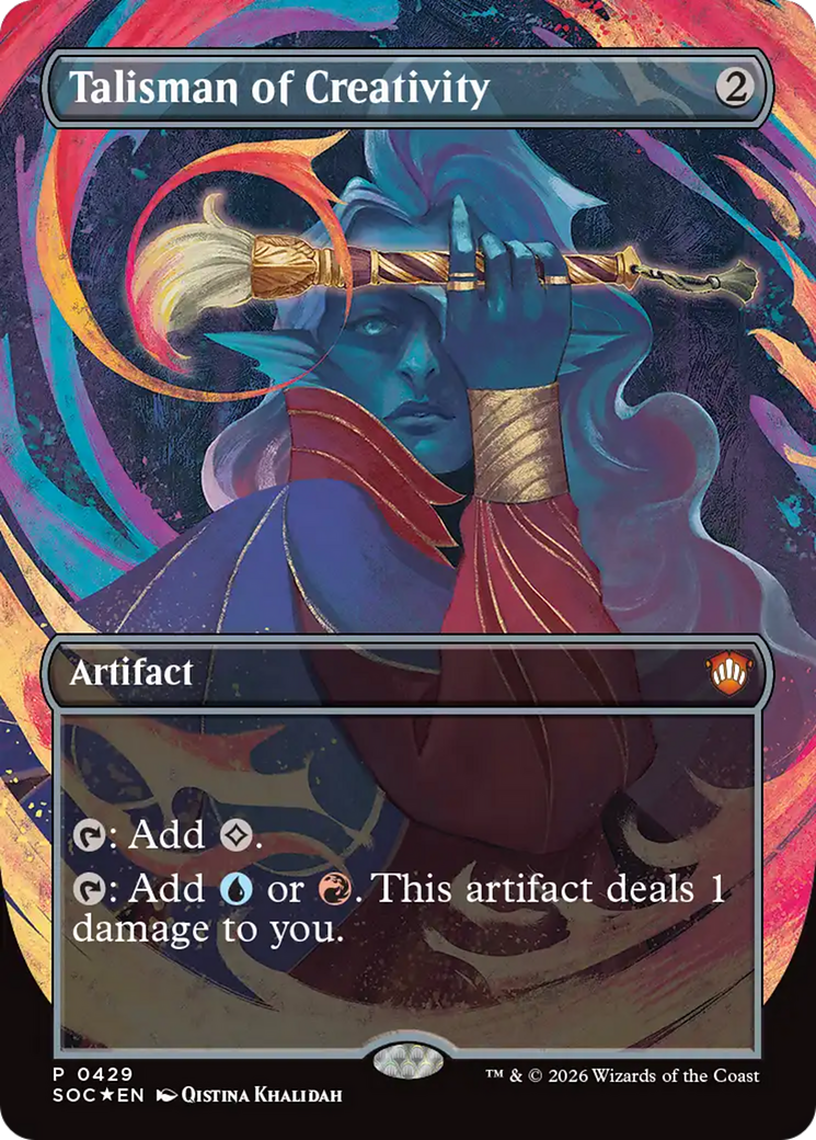 Talisman of Creativity (Borderless) [Secrets of Strixhaven Commander] | Exor Games Summserside