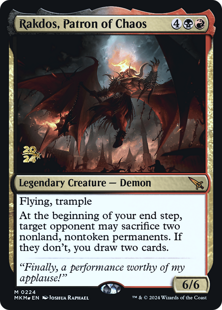 Rakdos, Patron of Chaos [Murders at Karlov Manor Prerelease Promos] | Exor Games Summserside