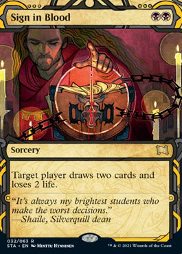 Sign in Blood (Foil Etched) [Strixhaven: Mystical Archive] | Exor Games Summserside