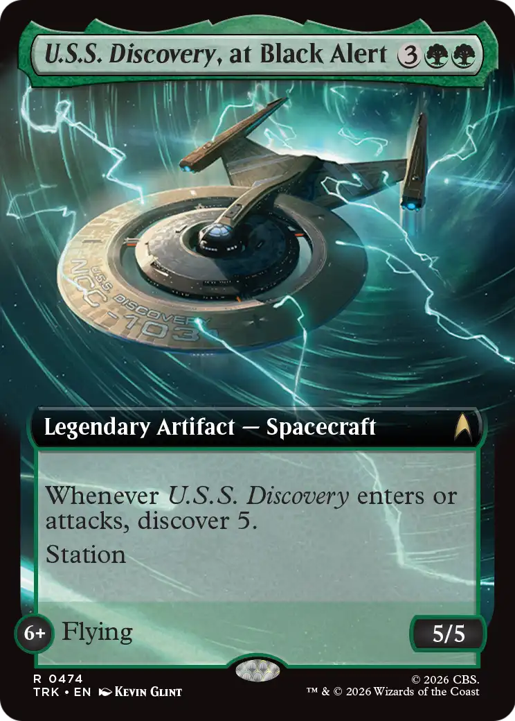 U.S.S. Discovery, at Black Alert (Extended Art) [Star Trek] | Exor Games Summserside