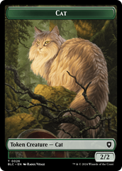 Elemental // Cat Double-Sided Token [Bloomburrow Commander Tokens] | Exor Games Summserside