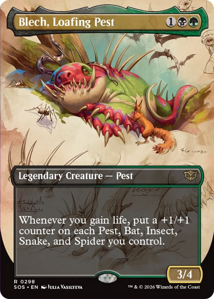 Blech, Loafing Pest (Borderless) [Secrets of Strixhaven] | Exor Games Summserside