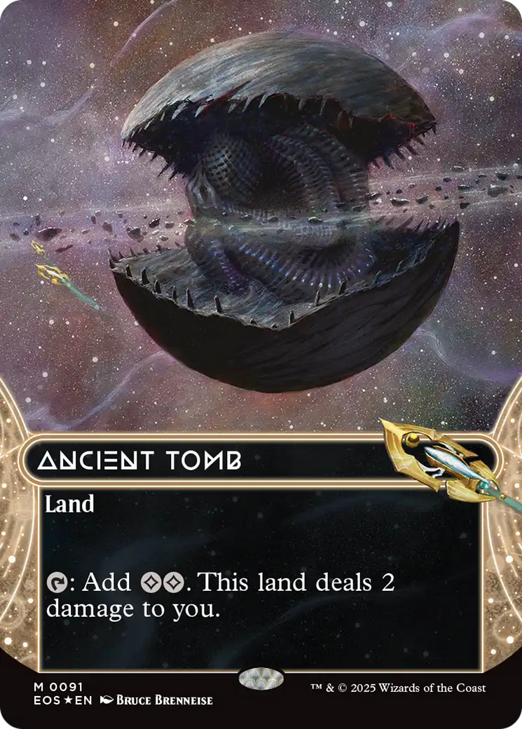Ancient Tomb (0091) (Borderless) (Galaxy Foil) [Edge of Eternities] | Exor Games Summserside