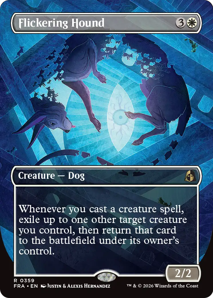 Flickering Hound (Borderless) [Reality Fracture] | Exor Games Summserside