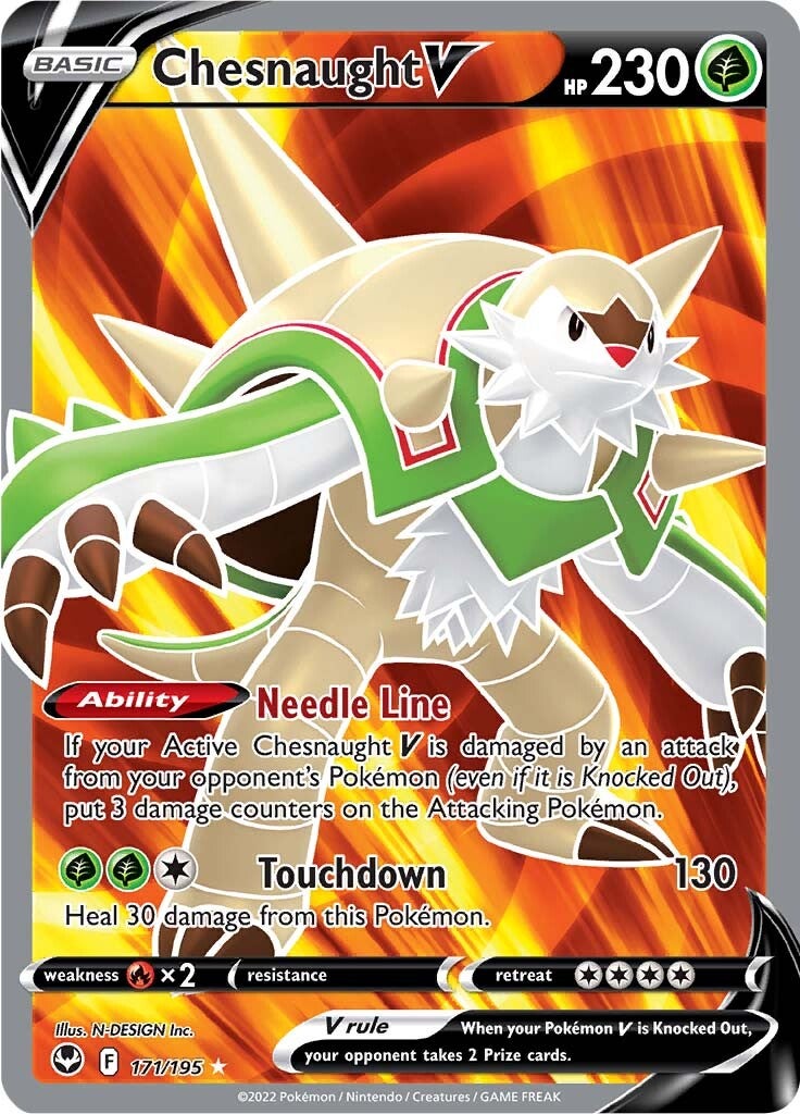 Chesnaught V (171/195) [Sword & Shield: Silver Tempest] | Exor Games Summserside