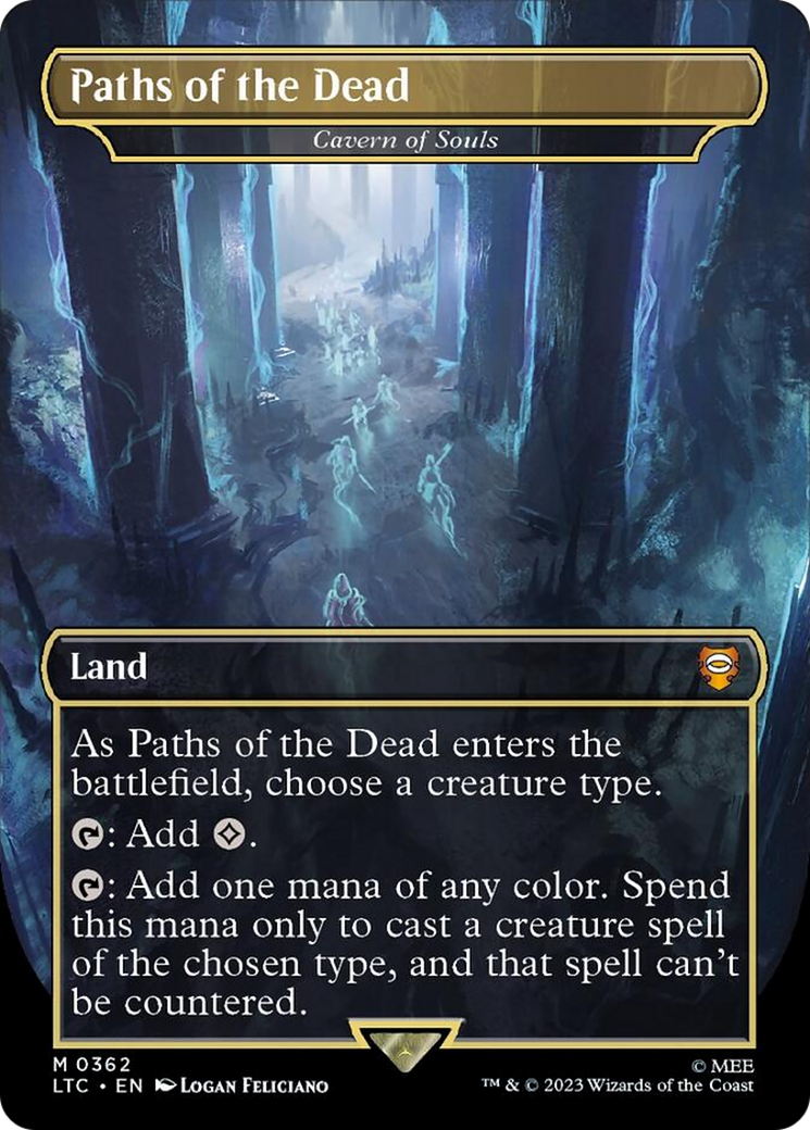 Paths of the Dead - Cavern of Souls (Borderless) (Surge Foil Realms and Relics) [The Lord of the Rings: Tales of Middle-Earth Commander] | Exor Games Summserside