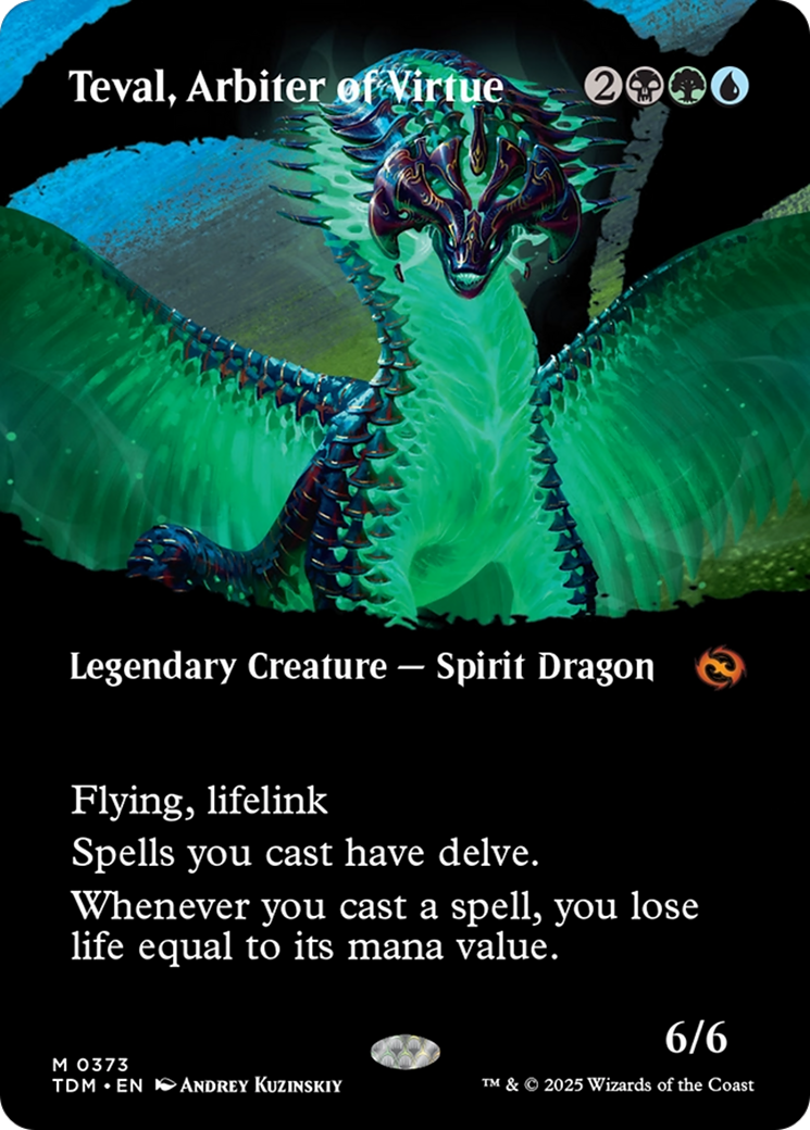 Teval, Arbiter of Virtue (Borderless) [Tarkir: Dragonstorm] | Exor Games Summserside