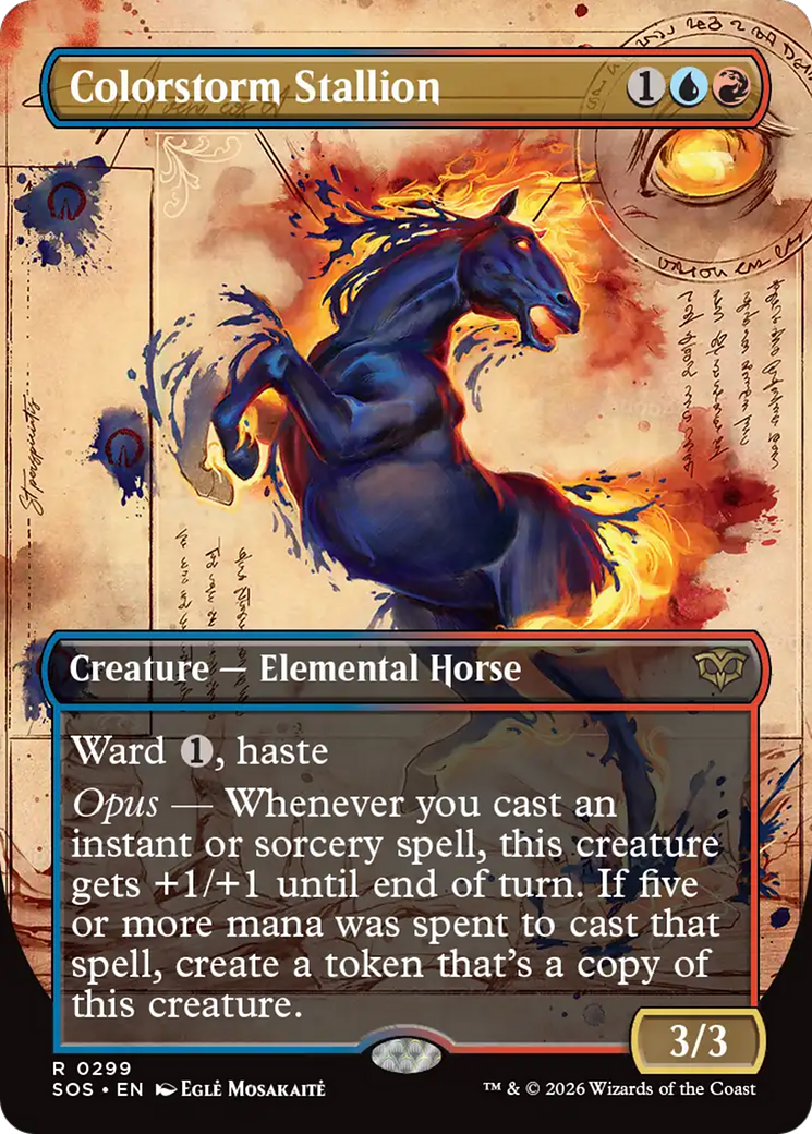Colorstorm Stallion (Borderless) [Secrets of Strixhaven] | Exor Games Summserside