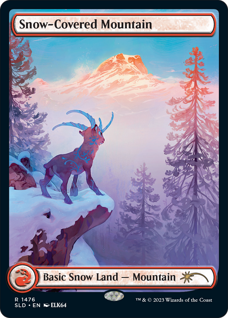 Snow-Covered Mountain (1476) (Rainbow Foil) [Secret Lair Drop Series] | Exor Games Summserside