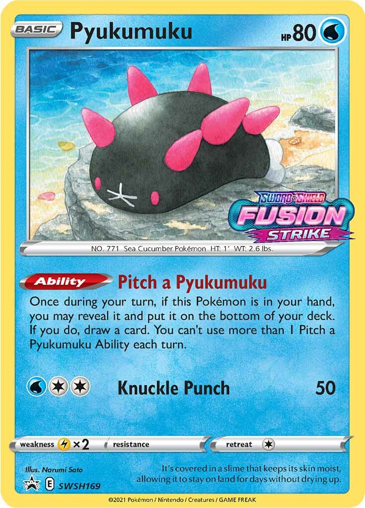 Pyukumuku (SWSH169) (Prerelease Promo) [Sword & Shield: Black Star Promos] | Exor Games Summserside