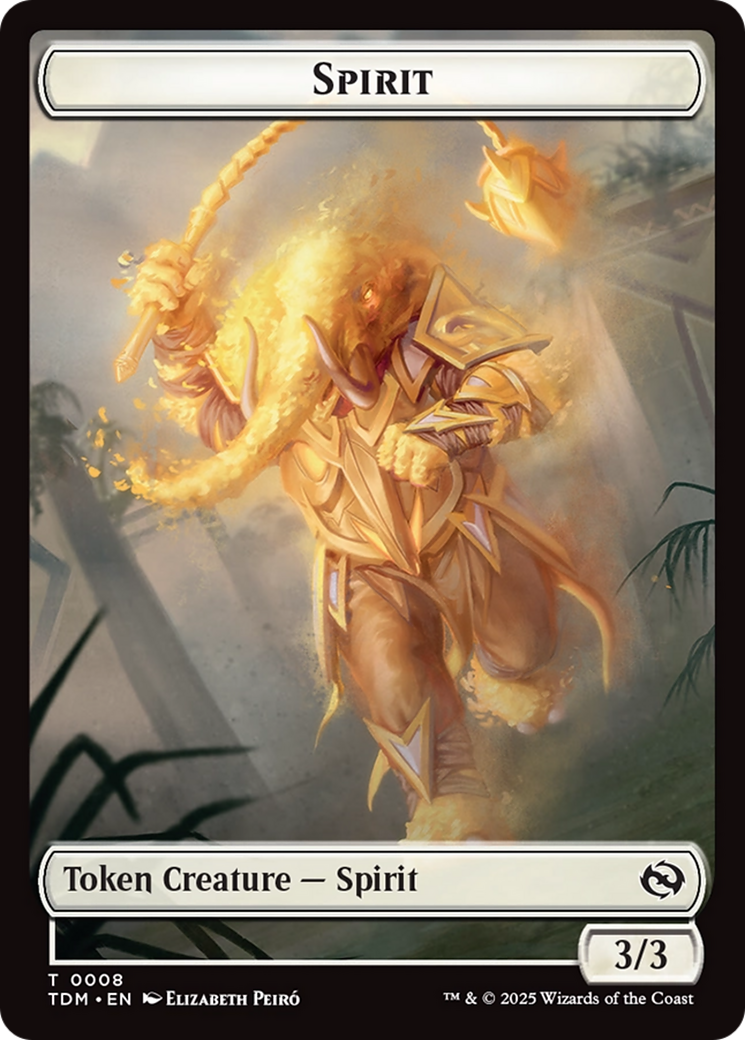 Spirit (0008) // Spirit (0009) Double-Sided Token [Tarkir: Dragonstorm Tokens] | Exor Games Summserside