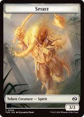 Spirit (0008) // Spirit (0009) Double-Sided Token [Tarkir: Dragonstorm Tokens] | Exor Games Summserside