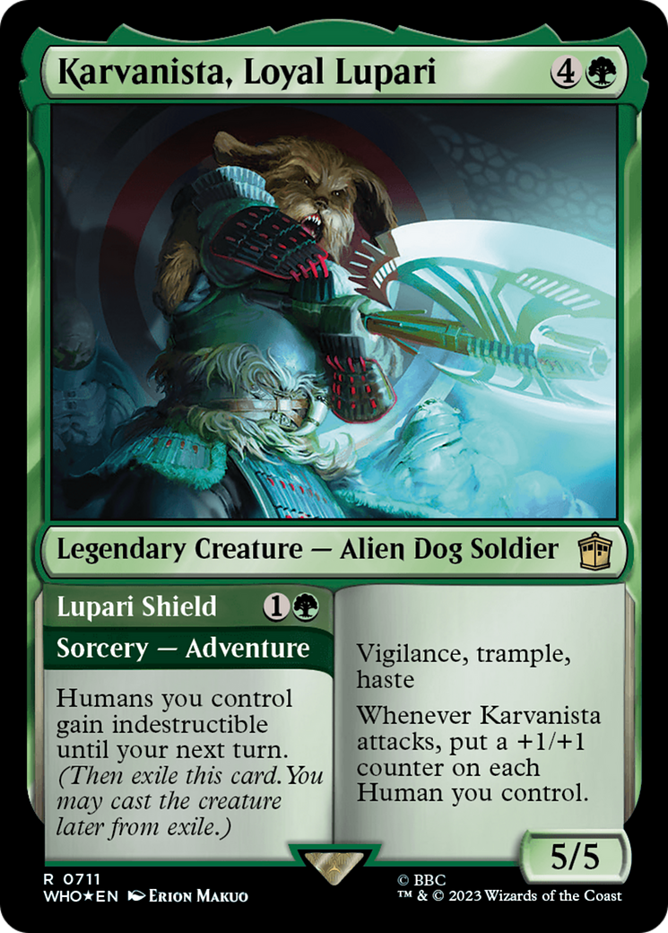 Karvanista, Loyal Lupari // Lupari Shield (Surge Foil) [Doctor Who] | Exor Games Summserside