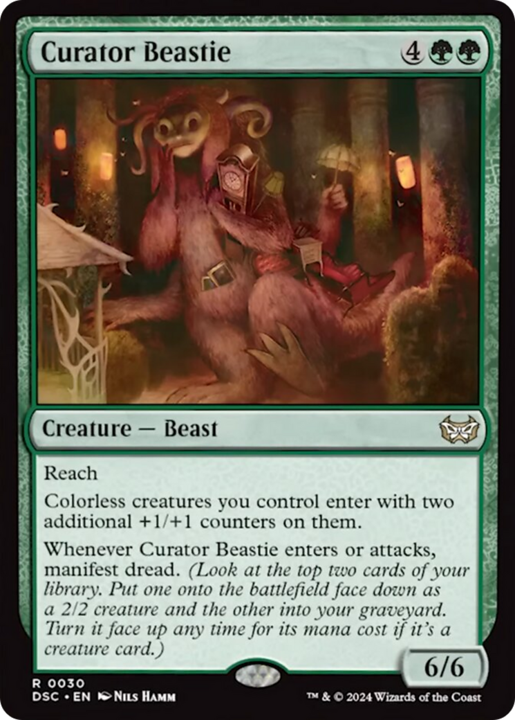 Curator Beastie (Extended Art) [Duskmourn: House of Horror Commander] | Exor Games Summserside