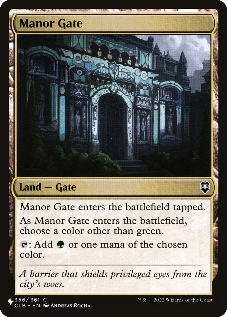 Manor Gate [The List] | Exor Games Summserside