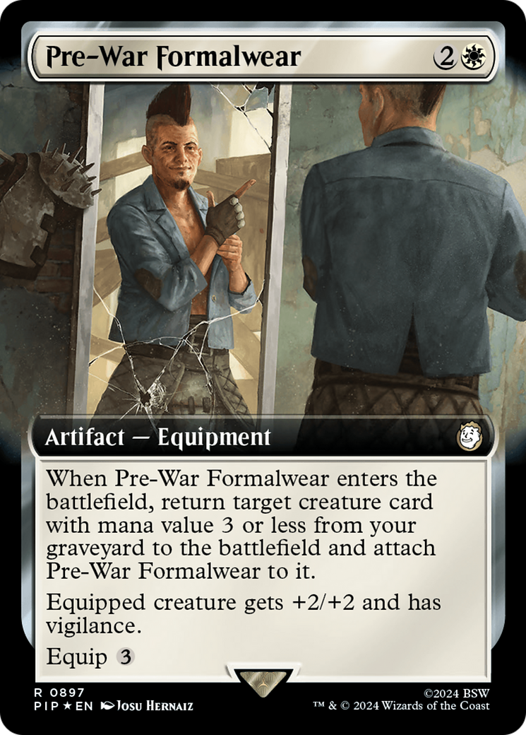 Pre-War Formalwear (Extended Art) (Surge Foil) [Fallout] | Exor Games Summserside