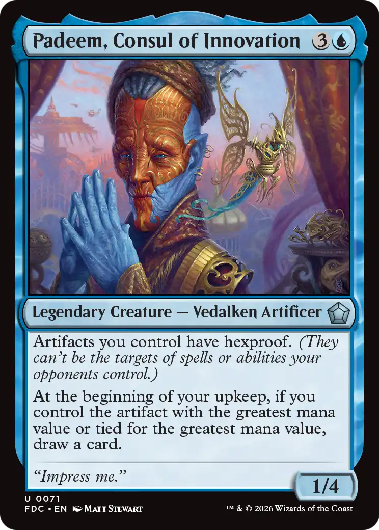 Padeem, Consul of Innovation [Foundations Commander] | Exor Games Summserside