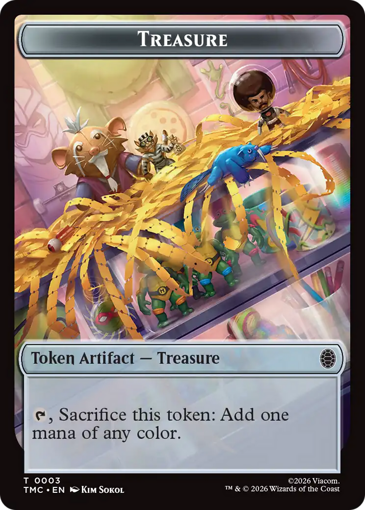 Treasure // Robot Double-Sided Token [Teenage Mutant Ninja Turtles Commander Tokens] | Exor Games Summserside