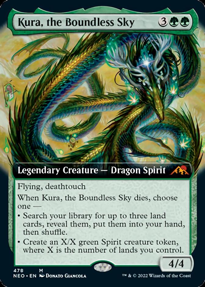 Kura, the Boundless Sky (Extended Art) [Kamigawa: Neon Dynasty] | Exor Games Summserside