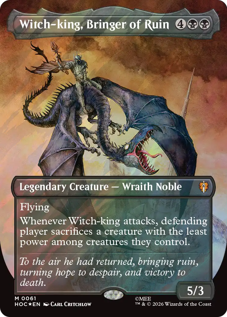 Witch-king, Bringer of Ruin (Borderless) (Surge Foil) [The Hobbit] | Exor Games Summserside
