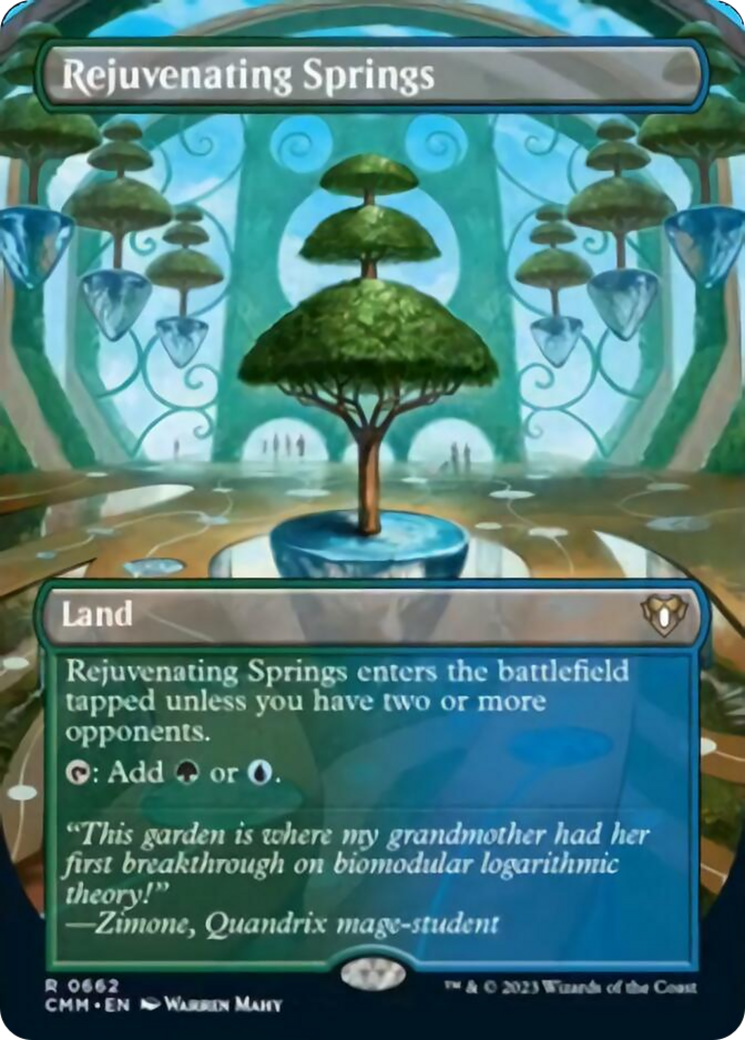 Rejuvenating Springs (Borderless Alternate Art) [Commander Masters] | Exor Games Summserside