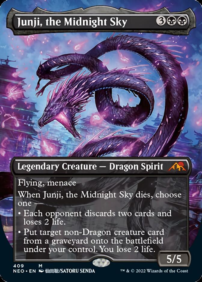 Junji, the Midnight Sky (Borderless Alternate Art) [Kamigawa: Neon Dynasty] | Exor Games Summserside