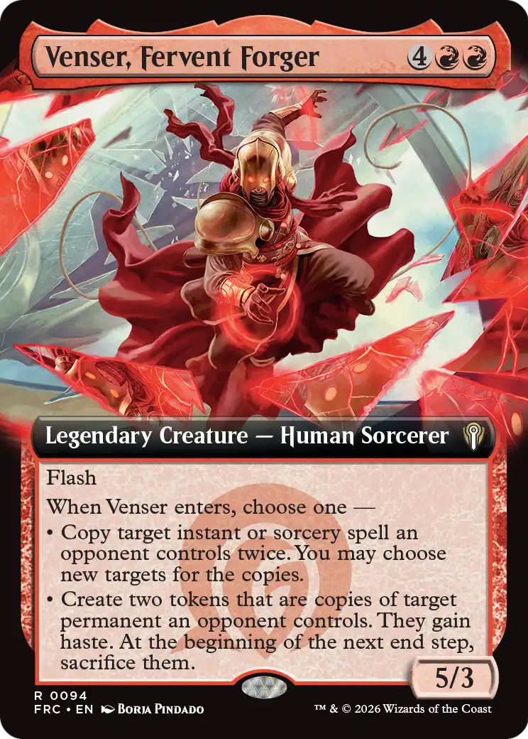 Venser, Fervent Forger (Extended Art) [Reality Fracture Commander] | Exor Games Summserside