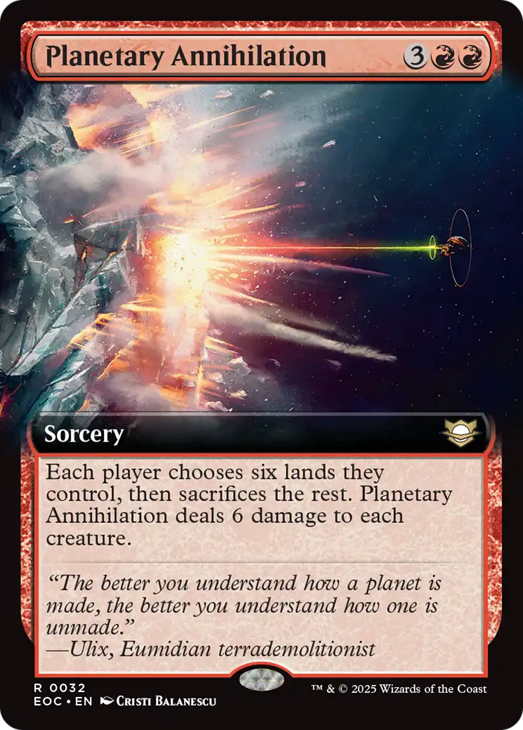 Planetary Annihilation (Extended Art) [Edge of Eternities Commander] | Exor Games Summserside