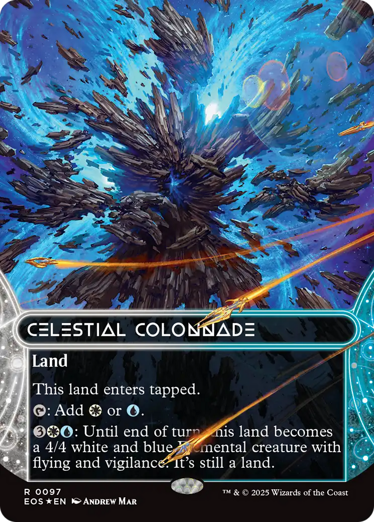 Celestial Colonnade (0097) (Borderless) (Galaxy Foil) [Edge of Eternities: Stellar Sights] | Exor Games Summserside